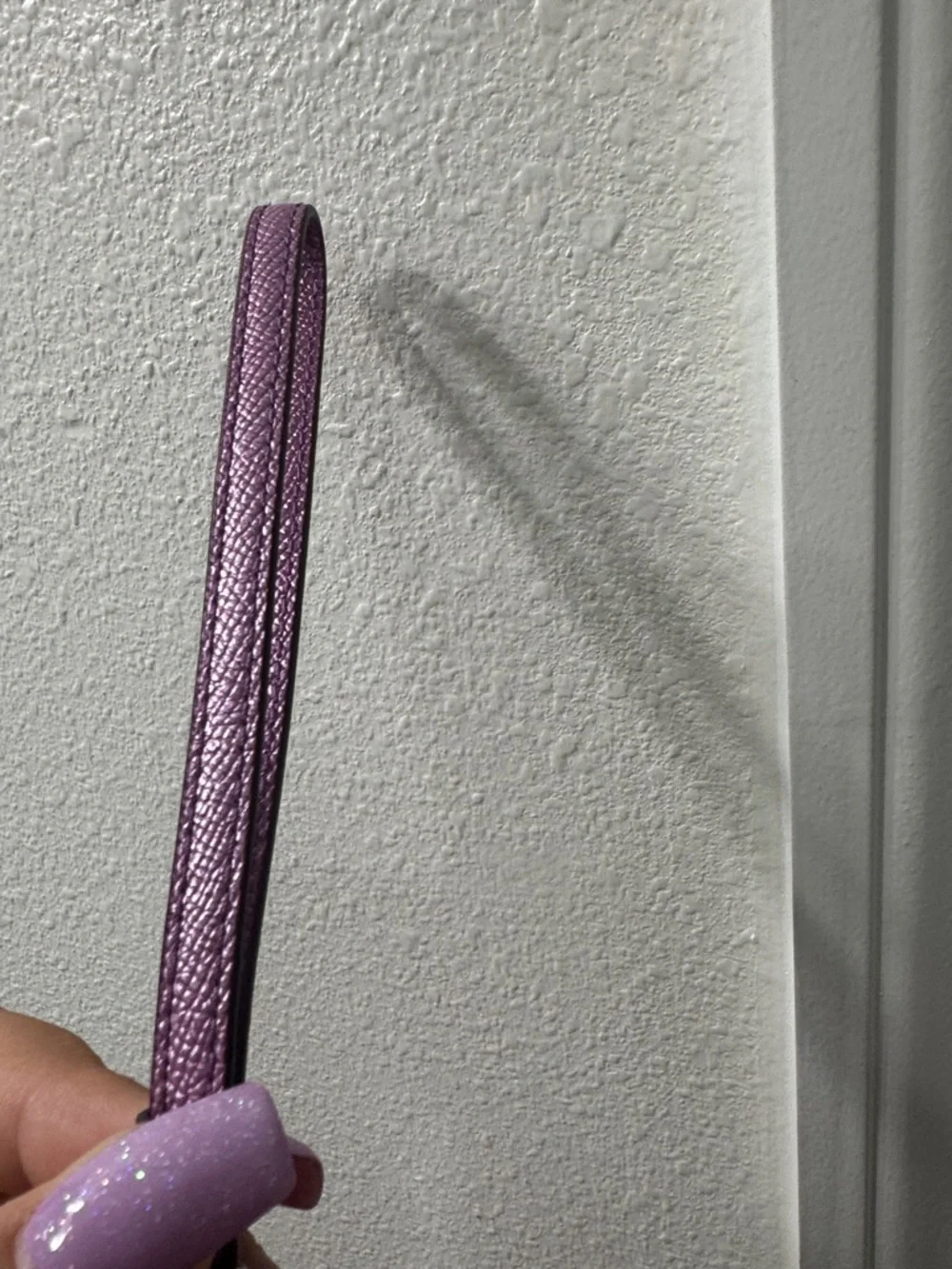 Coach Lavender Leather Wristlet Pouch